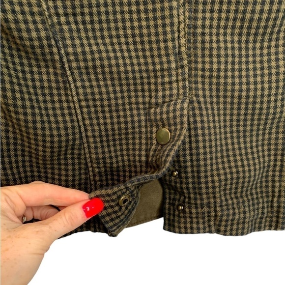 Anthropologie Hei Hei Delfine Dark Green Houndstooth Blazer Size 2 - Picture 6 of 10